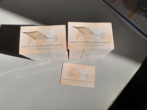 Cartes de visite pour Jeni Beauty - Maquilleuse
